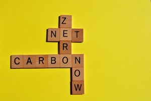 Scrabble Pieces Net Zero Carbon Now